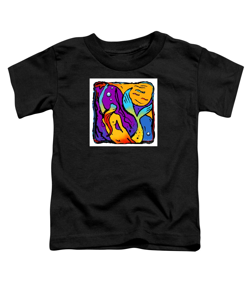 Mermaid Toddler T-Shirt featuring the digital art Hearing The Siren Call by James Temple