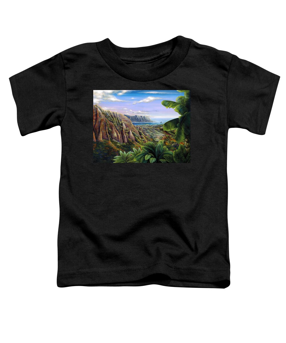Acrylic Toddler T-Shirt featuring the painting Heavenly Morning by Sandra Blazel - Printscapes
