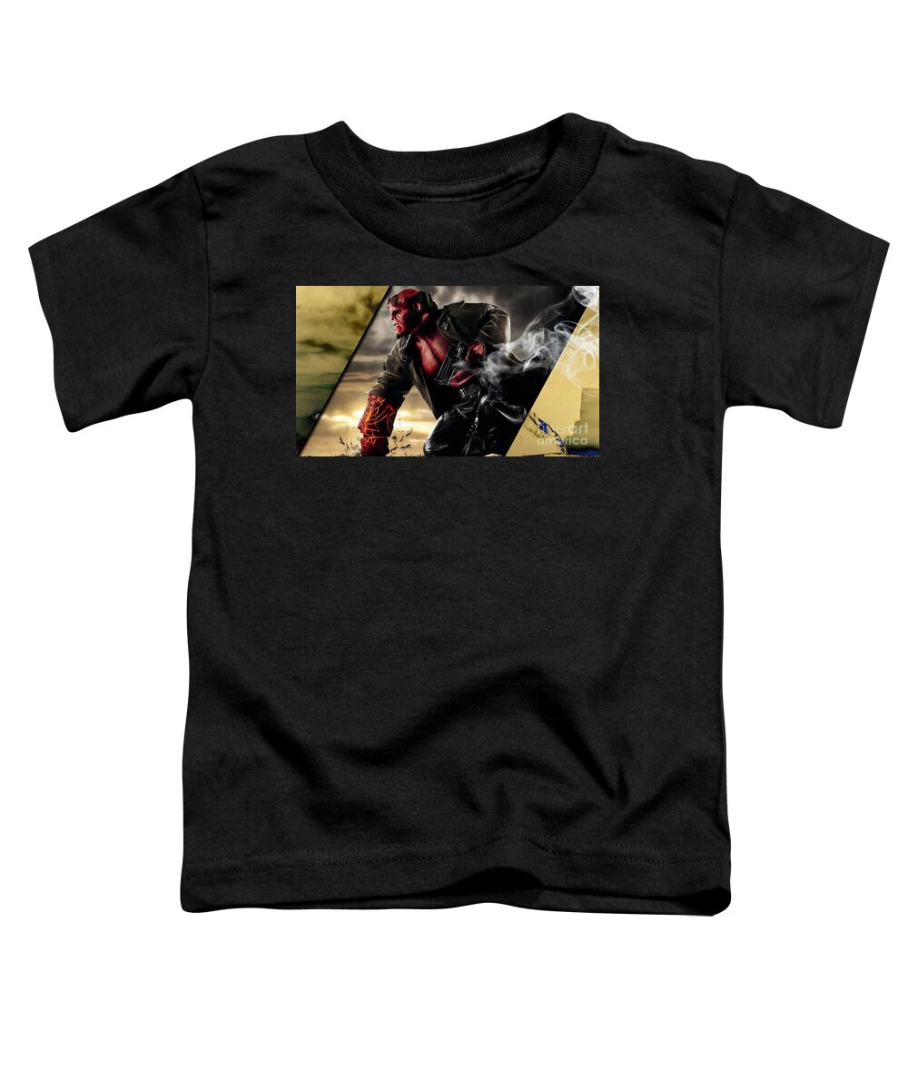 Hellboy Toddler T-Shirt featuring the mixed media Hellboy Collection by Marvin Blaine