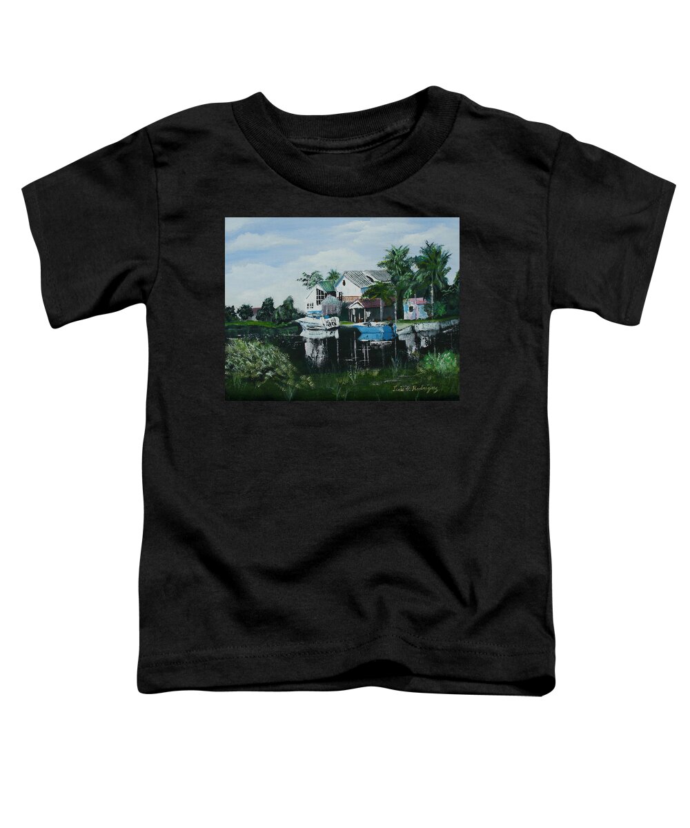 Hernando Beach Florida Toddler T-Shirt featuring the painting Hernando Beach by Luis F Rodriguez