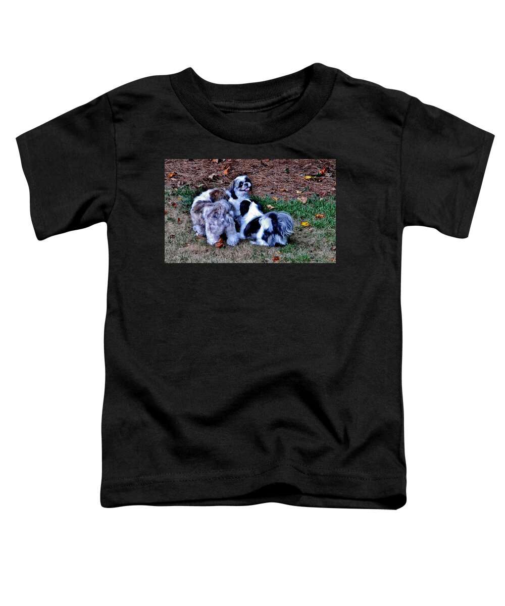 Dogs Toddler T-Shirt featuring the photograph Hi Guys by Eileen Brymer
