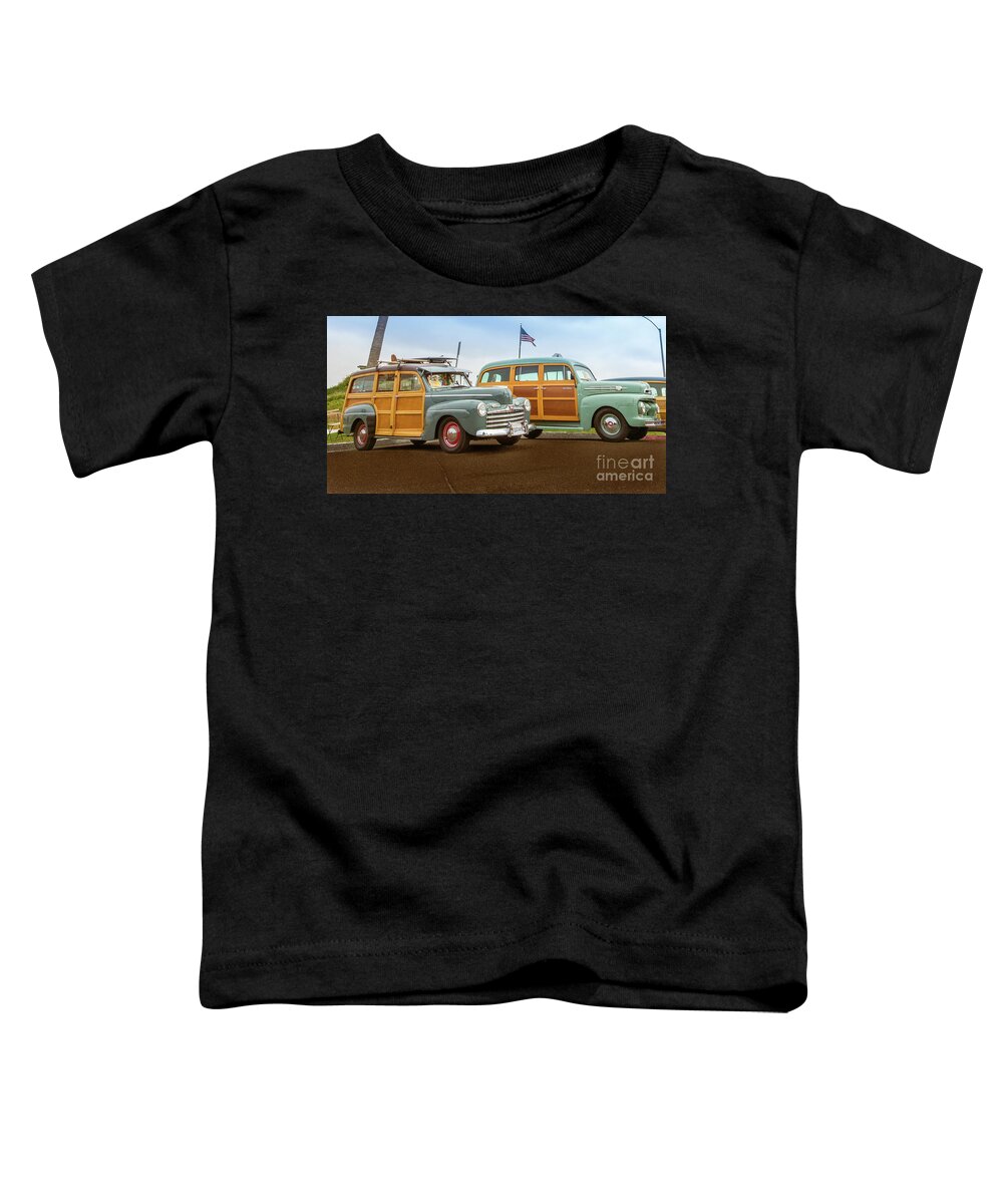 Beach Toddler T-Shirt featuring the photograph His and Her Woodies by David Levin