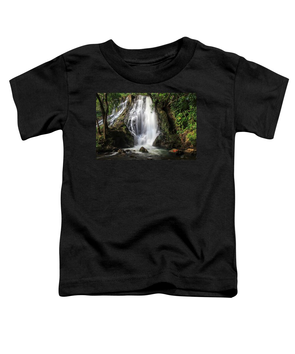 Hoʻopiʻi Falls Toddler T-Shirt featuring the photograph Hoopii Falls by Ryan Smith