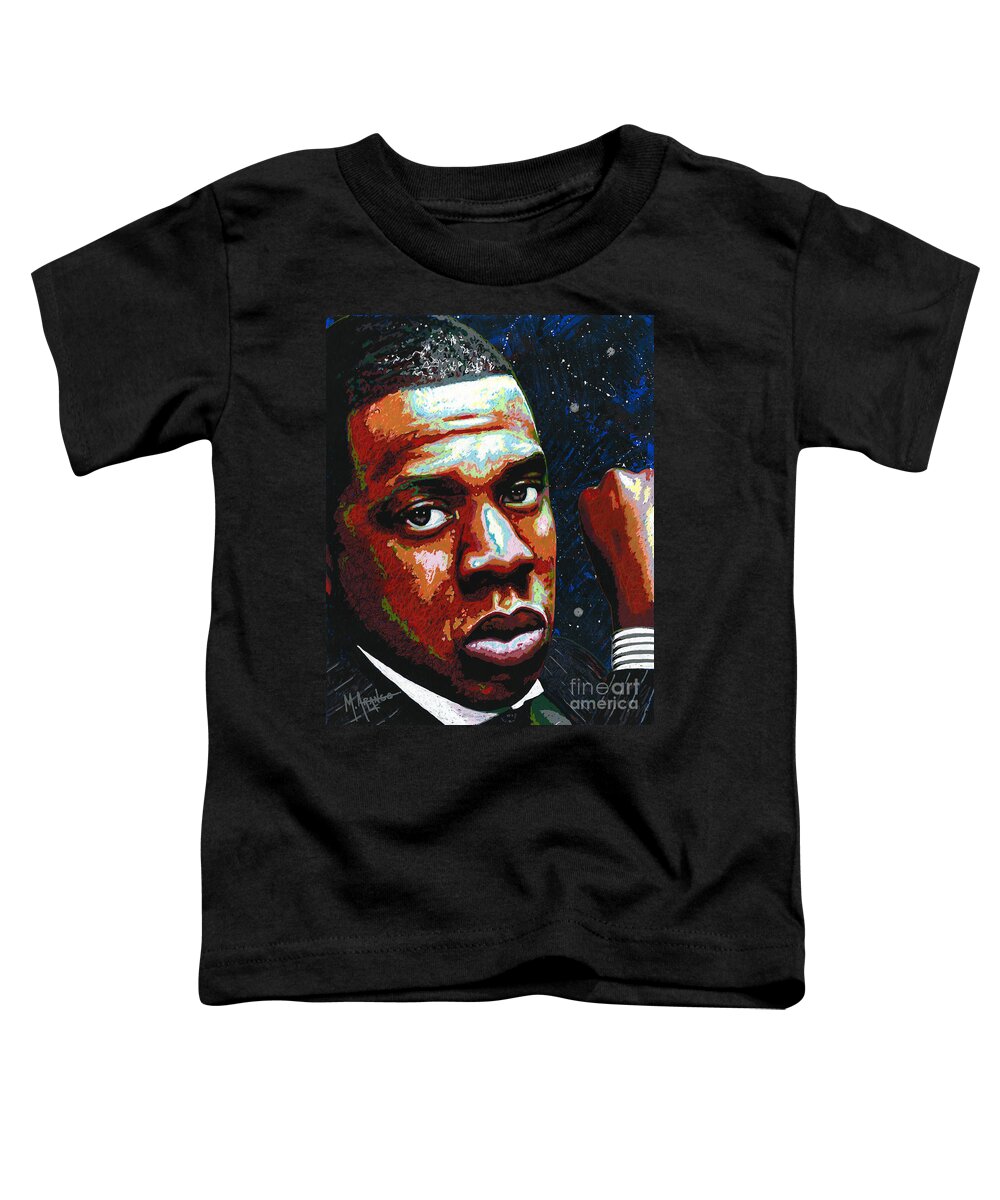 Shawn Corey Carter Toddler T-Shirt featuring the painting I am Jay Z by Maria Arango
