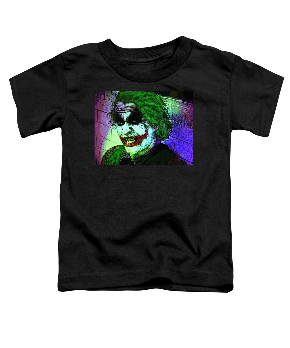 Joker Toddler T-Shirt featuring the mixed media Joker by Kevin Caudill