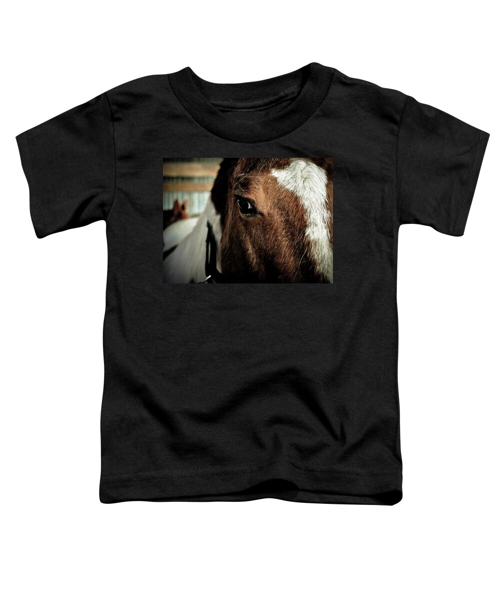 Clay Toddler T-Shirt featuring the photograph In a Horse's Eye by Clayton Bruster