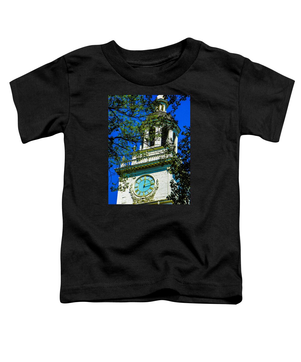 Independence Hall Toddler T-Shirt featuring the photograph Independence Hall Clock Tower by Gerald Kloss