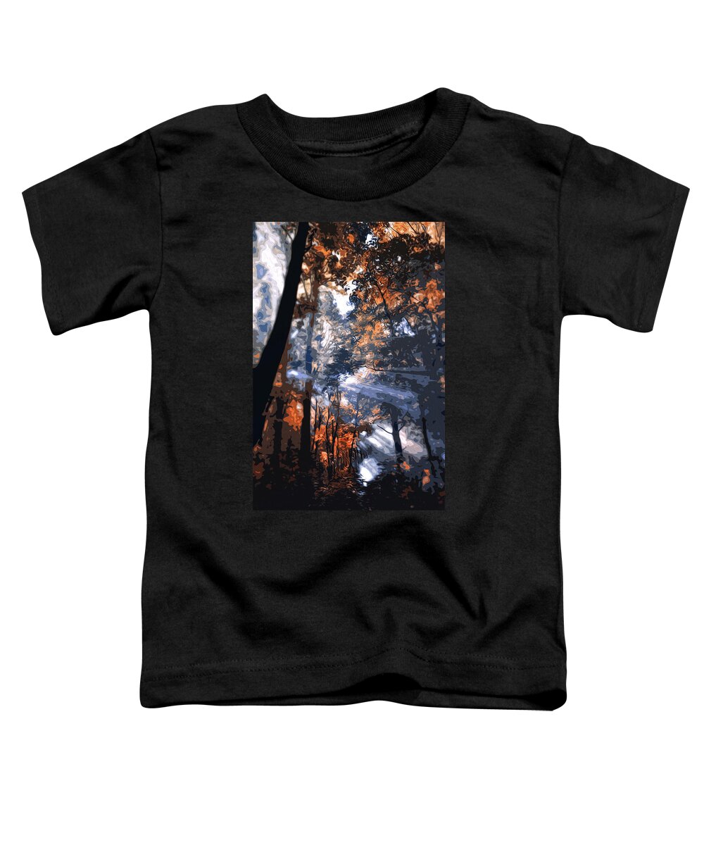 Sunlight Toddler T-Shirt featuring the painting Into the Forest of Light by AM FineArtPrints