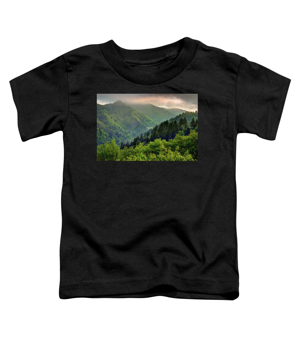 Smoky Mountains Toddler T-Shirt featuring the photograph Into The Smokies by Mike Eingle