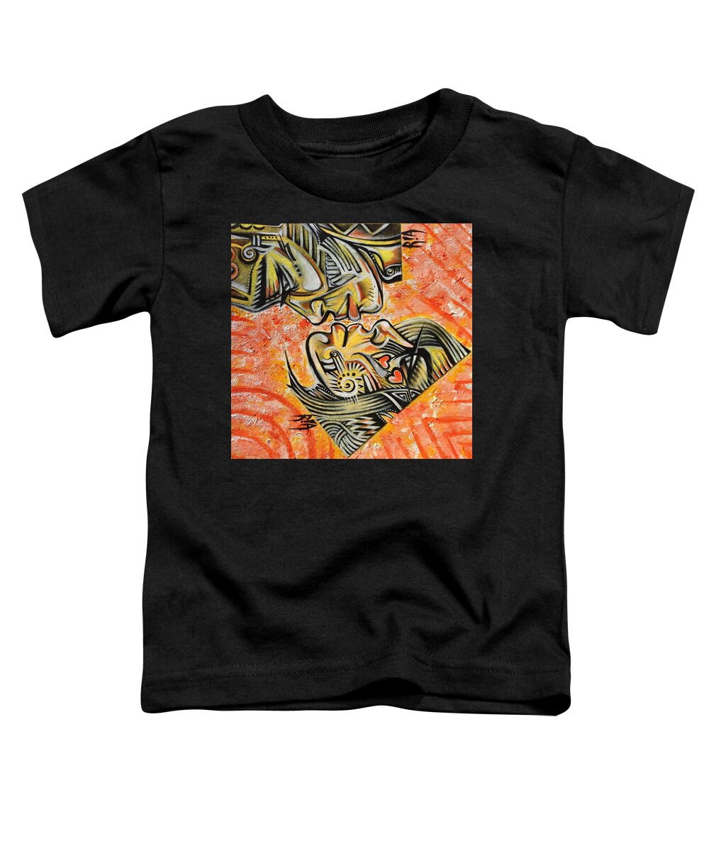 Ria Toddler T-Shirt featuring the painting Intricate Intimacy by Artist RiA