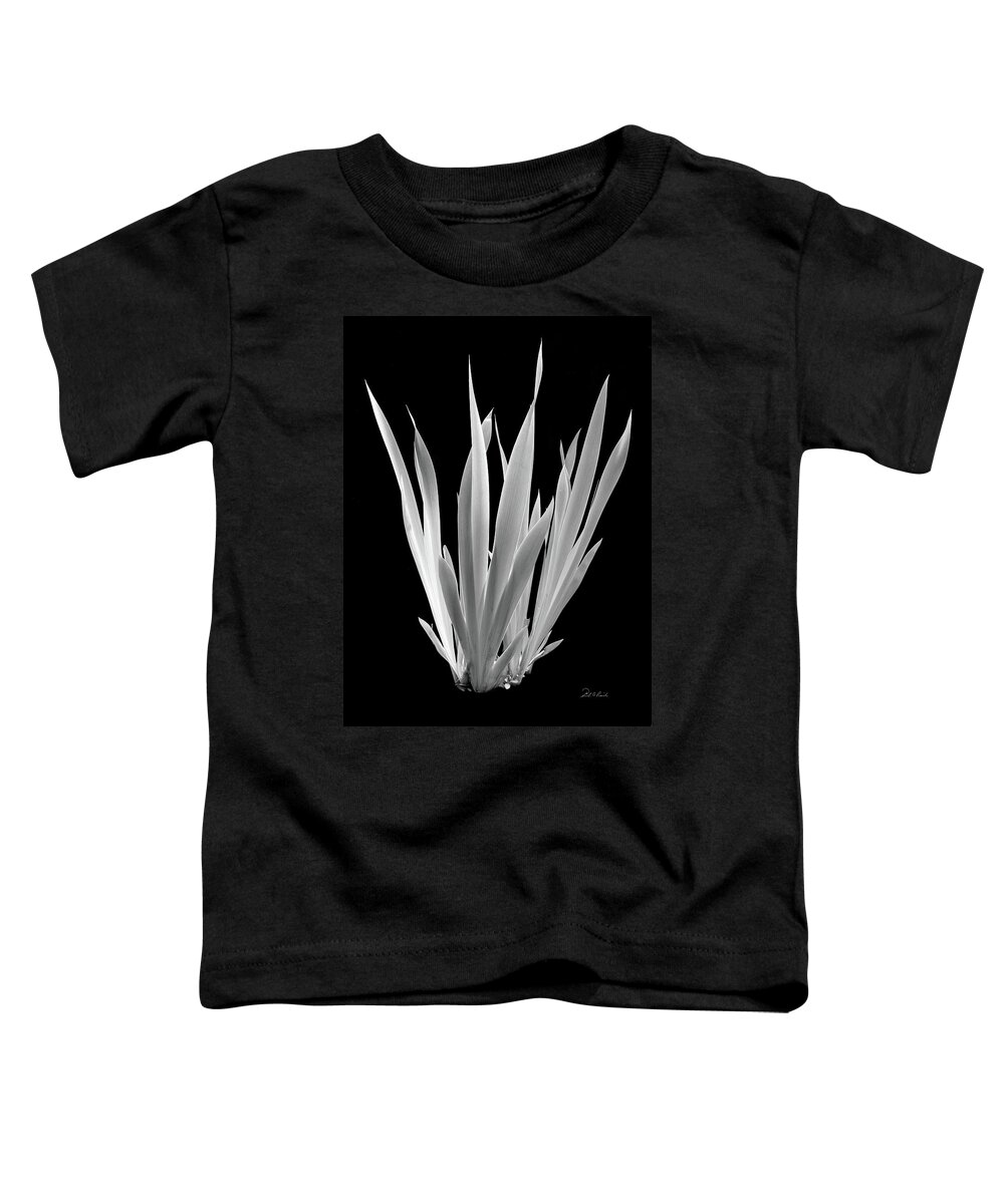 Black & White Toddler T-Shirt featuring the photograph Iris Leaves by Frederic A Reinecke