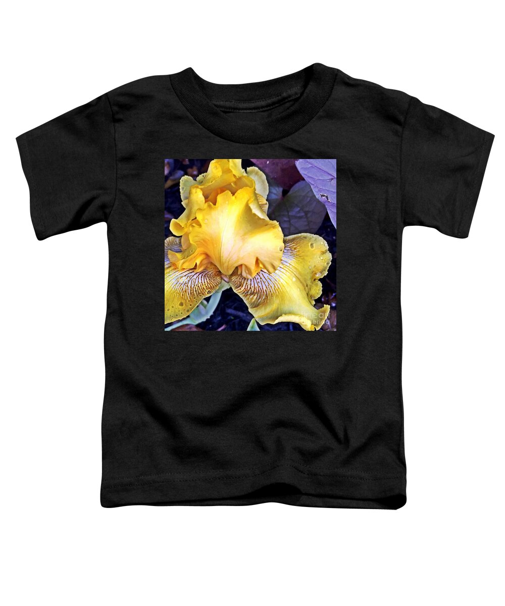 Macro Toddler T-Shirt featuring the photograph Iris Supreme by Vonda Lawson-Rosa