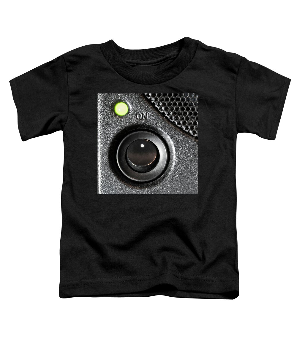 On Off Toddler T-Shirt featuring the photograph It's a Button by Micah Offman