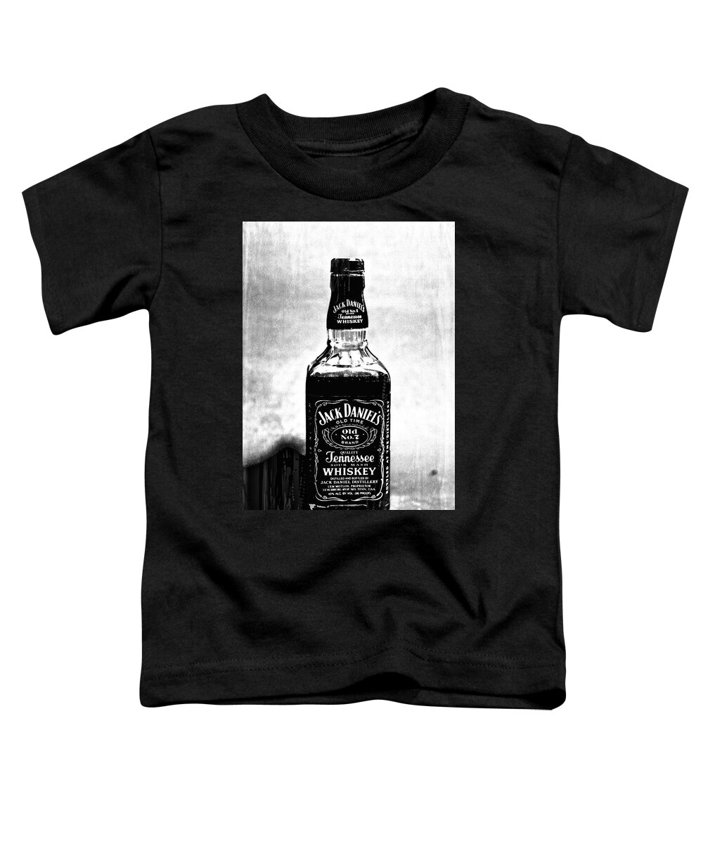  Bottle Toddler T-Shirt featuring the digital art Jack Black by David Stasiak