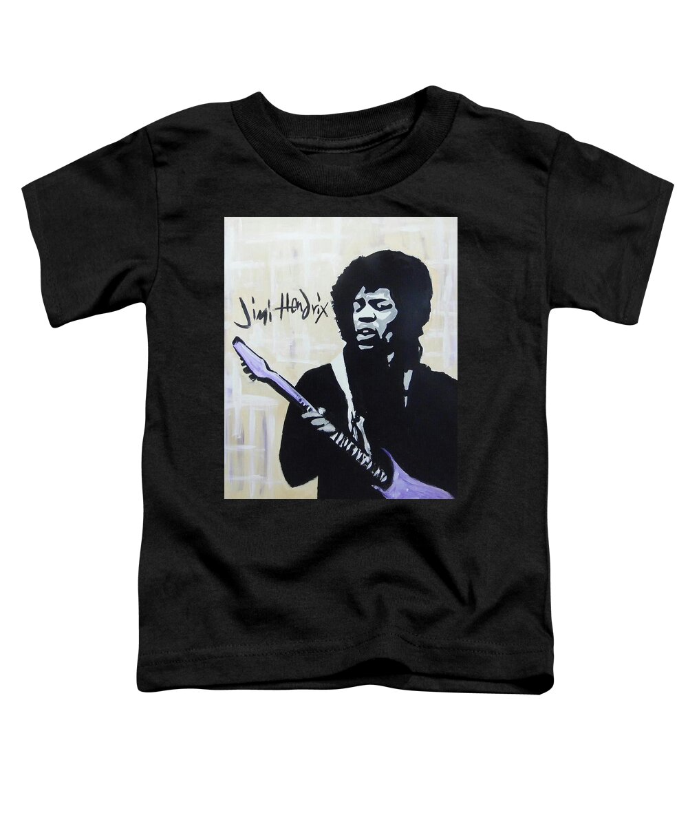 Jimi Hendrix Toddler T-Shirt featuring the painting Jimi Gretness by Antonio Moore