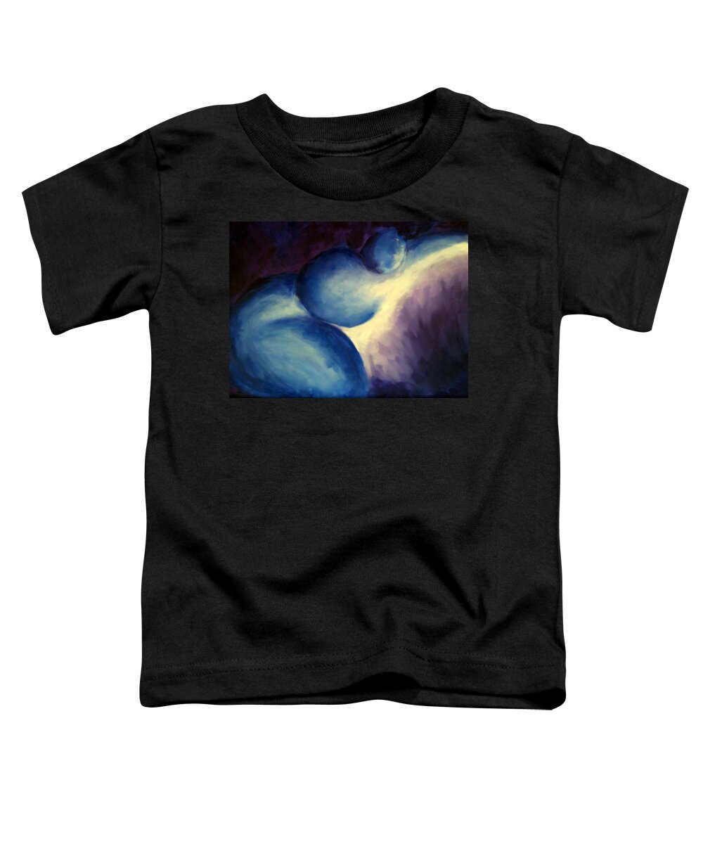 Blue Toddler T-Shirt featuring the painting Just Let Me Weep by Jennifer Hannigan-Green