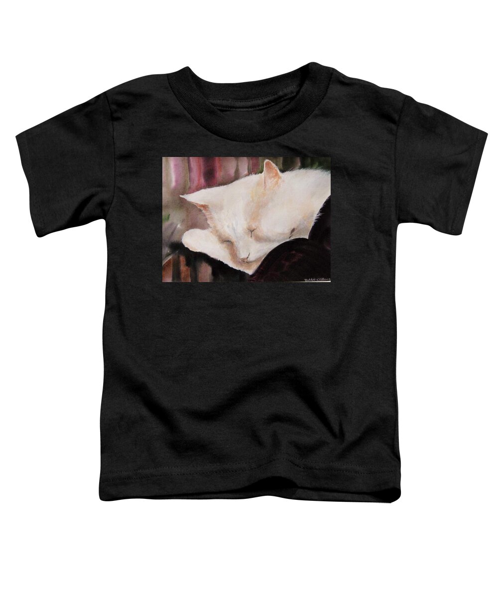  Toddler T-Shirt featuring the painting Kitty by Bobby Walters