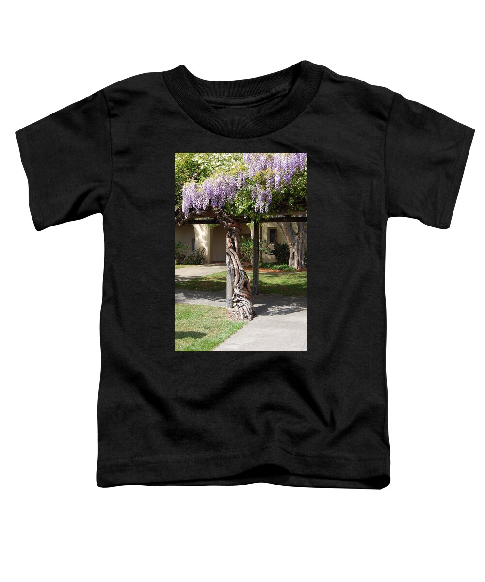 Wisteria Toddler T-Shirt featuring the photograph Knarled Wisteria by Carolyn Donnell