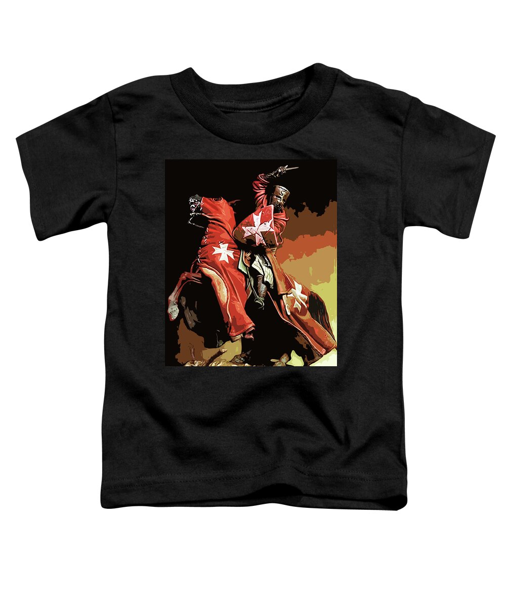 Knight Hospitaller Toddler T-Shirt featuring the painting Knight Hospitaller - 04 by AM FineArtPrints