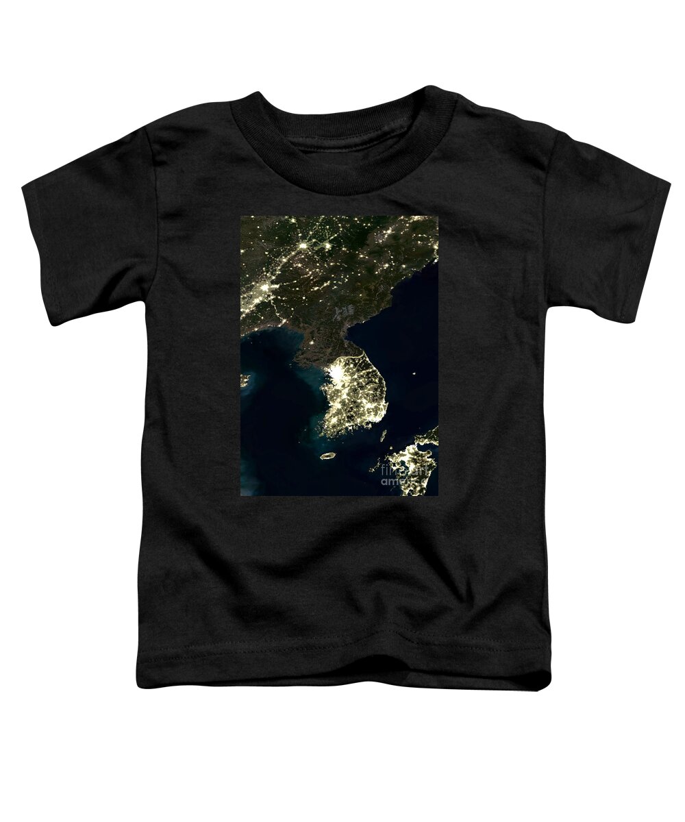 Korea Toddler T-Shirt featuring the photograph Korean Peninsula by Planet Observer and SPL and Photo Researchers