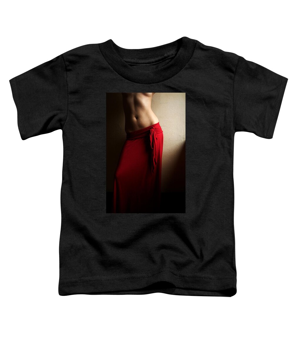 Red Toddler T-Shirt featuring the photograph Lady in Red by Michael McGowan