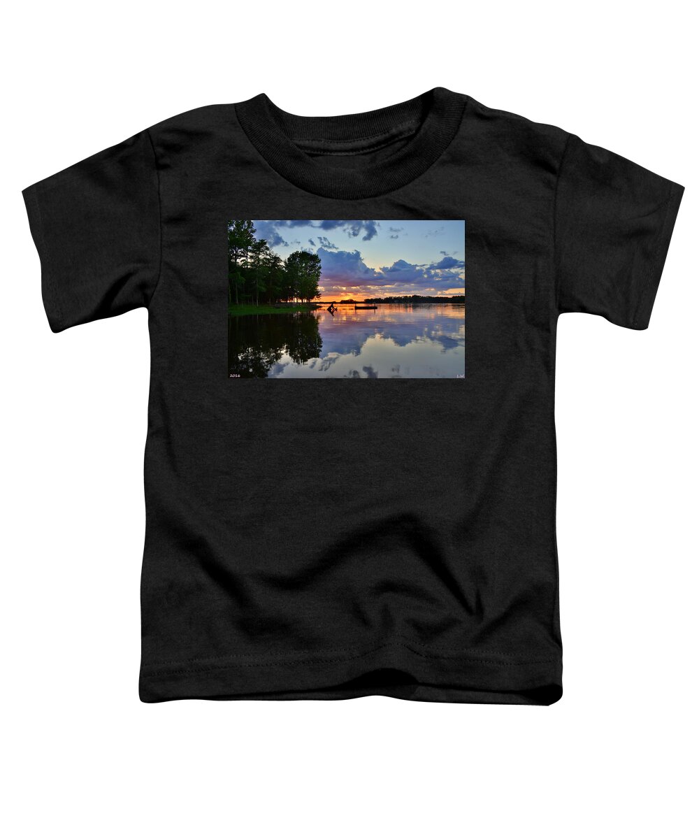 Lake Murray Sc Reflections Toddler T-Shirt featuring the photograph Lake Murray SC Reflections by Lisa Wooten