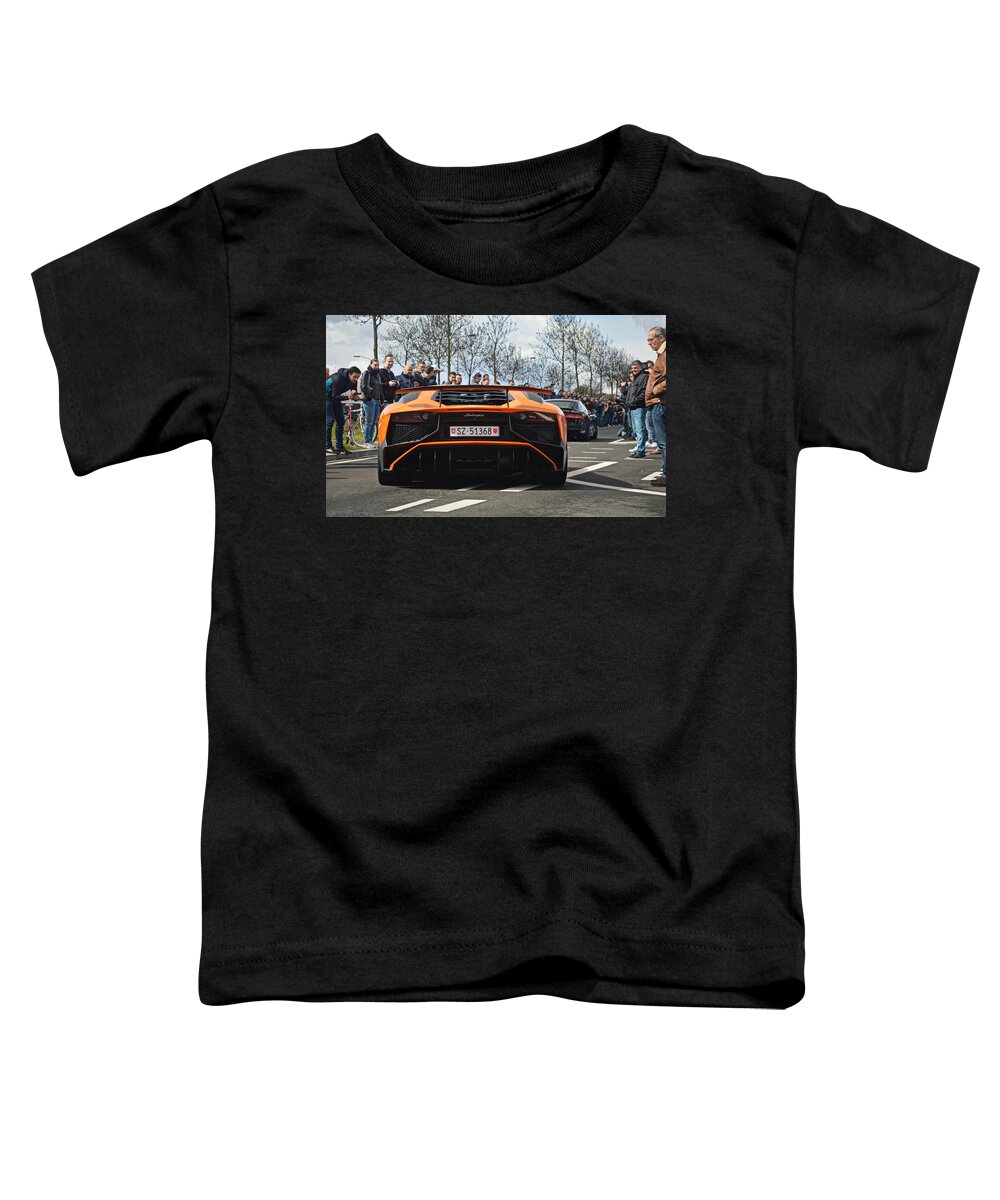 Lamborghini Toddler T-Shirt featuring the photograph Lamborghini Aventador SV by Sportscars OfBelgium