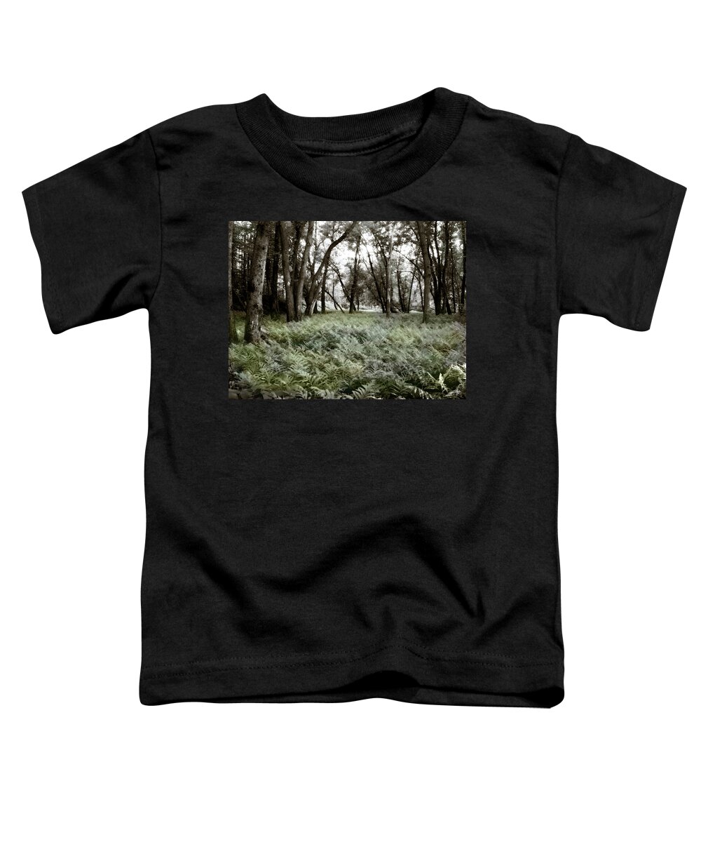 Field Toddler T-Shirt featuring the photograph Langdon Woods Ferns by Wayne King