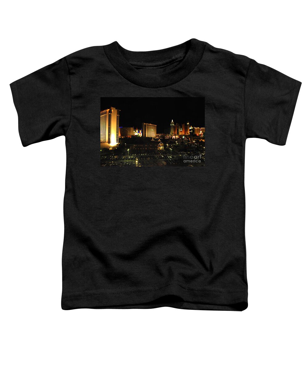 Downtown Las Vegas Toddler T-Shirt featuring the photograph Las Vegas sky line by Micah May