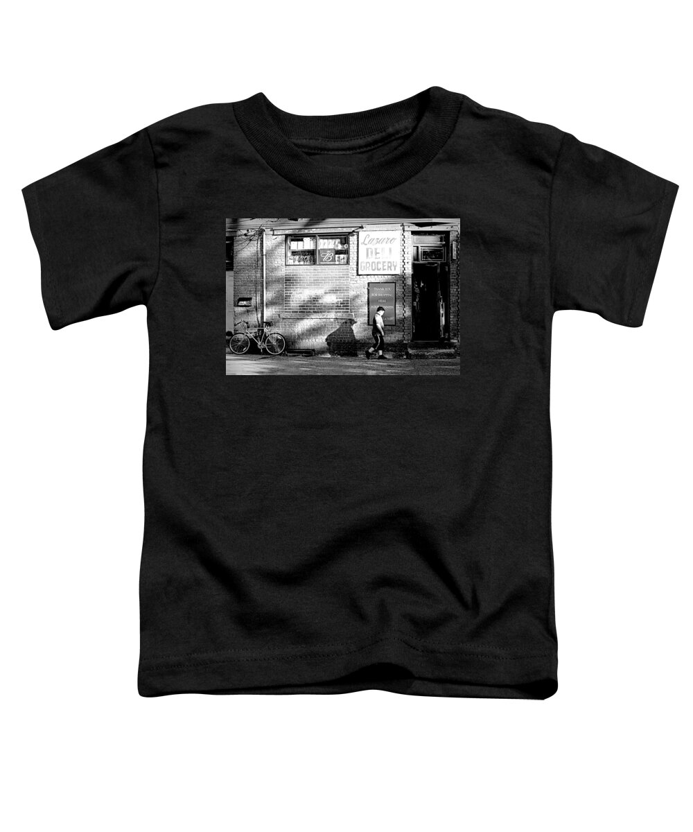 Black And White Toddler T-Shirt featuring the photograph Lazaro Deli by Diana Angstadt