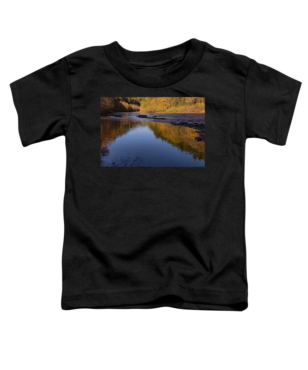 Lehigh River Toddler T-Shirt featuring the photograph Lehigh River Reflection by Joe Kopp