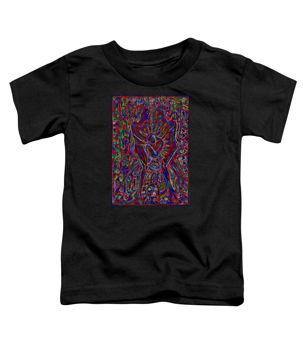 Abstract Toddler T-Shirt featuring the mixed media Life Series 3 by Giovanni Caputo
