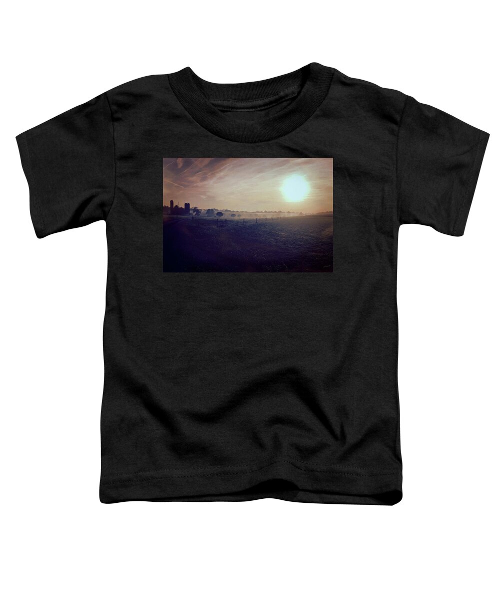Chester County Toddler T-Shirt featuring the photograph Lifting the Veil of Morning by Susan Maxwell Schmidt