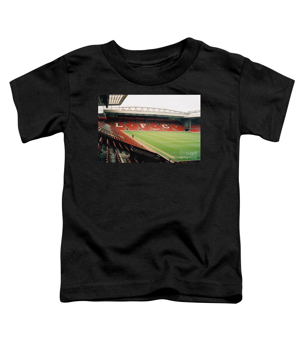 Liverpool Toddler T-Shirt featuring the photograph Liverpool - Anfield - The Kop 4 - 2004 by Legendary Football Grounds