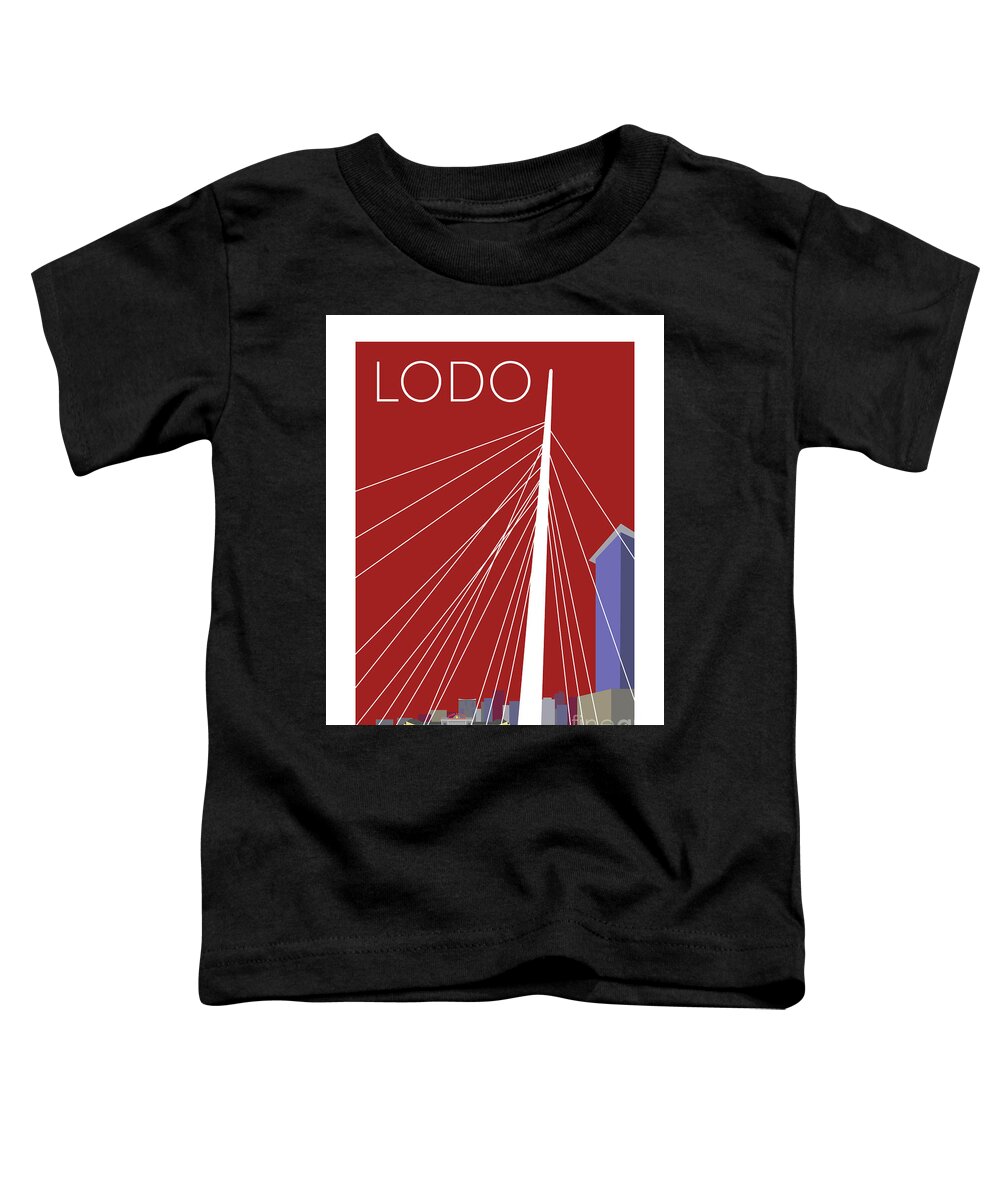 Denver Toddler T-Shirt featuring the digital art LODO/Maroon by Sam Brennan