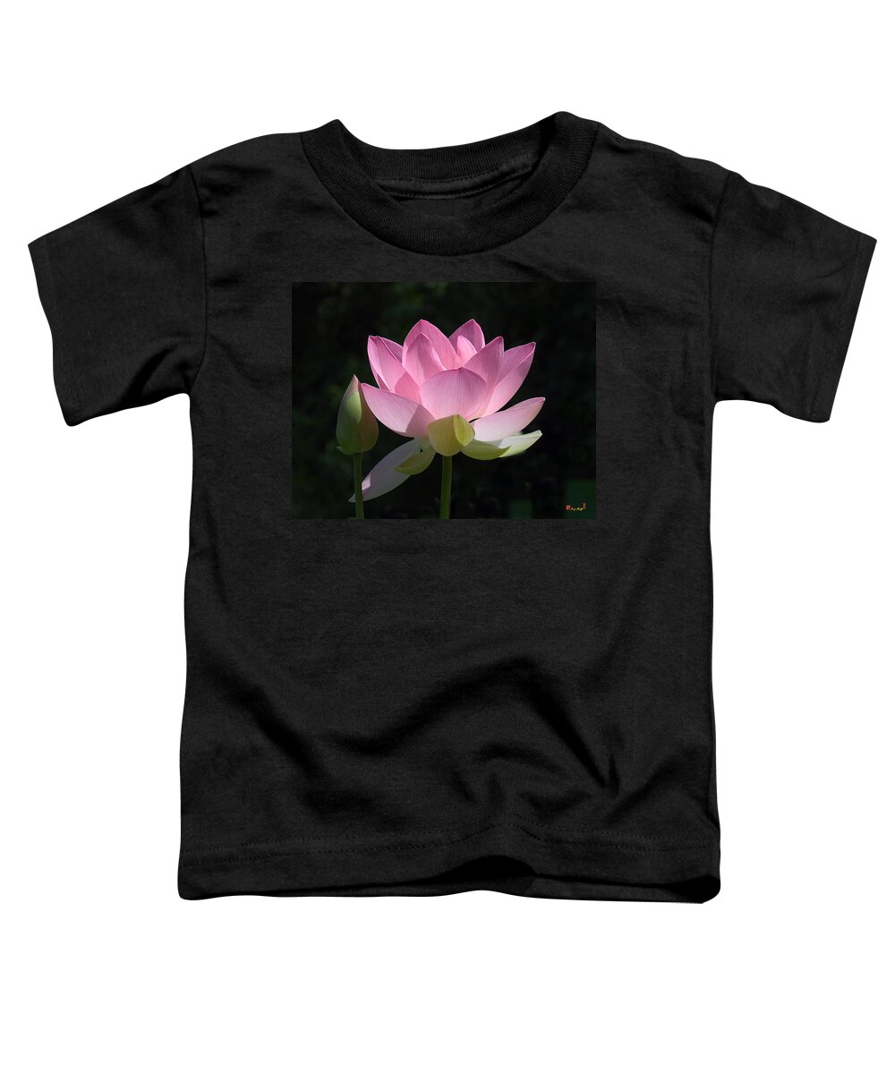 : Toddler T-Shirt featuring the photograph Lotus Bud--Snuggle Bud DL005 by Gerry Gantt