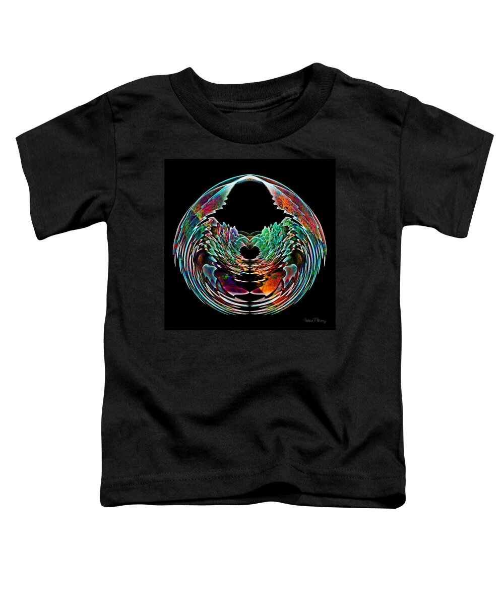 Lotus Toddler T-Shirt featuring the digital art Lotus in a Bowl by Barbara Berney