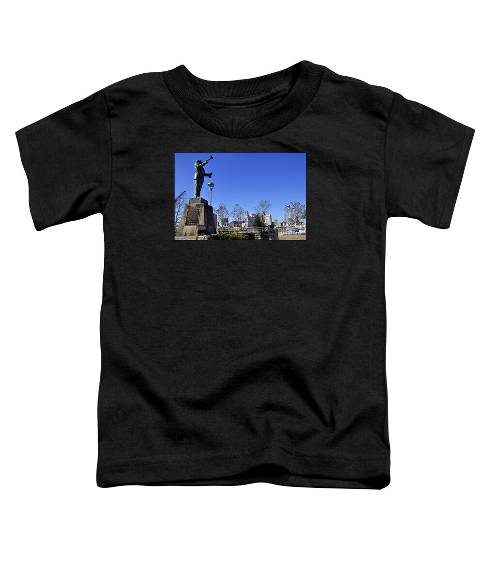 Louis Armstrong Toddler T-Shirt featuring the photograph Louis Armstrong by Andrew Dinh