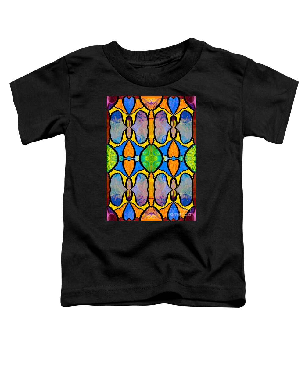 Abstract Toddler T-Shirt featuring the digital art Loving Beauty In Chaos Abstract Fabric Art by Omaste Witkowski by Omaste Witkowski