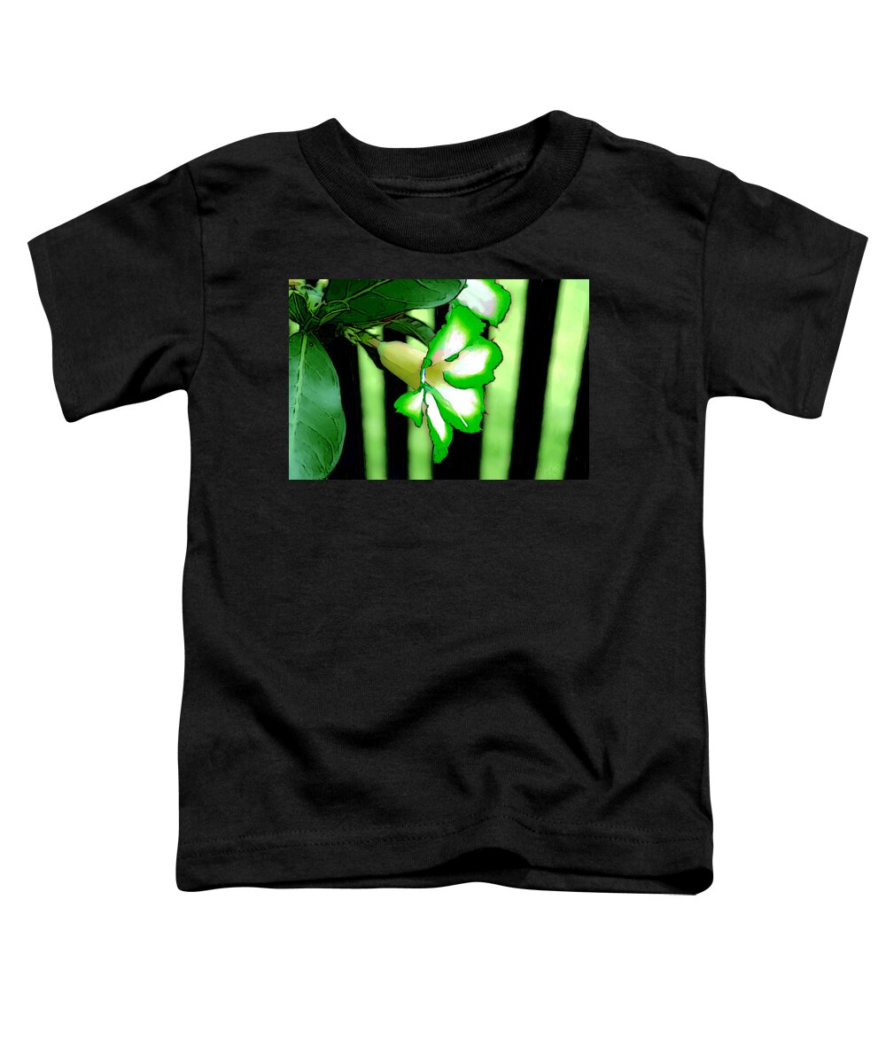 Bruce Toddler T-Shirt featuring the painting Loving the Color Green by Bruce Nutting