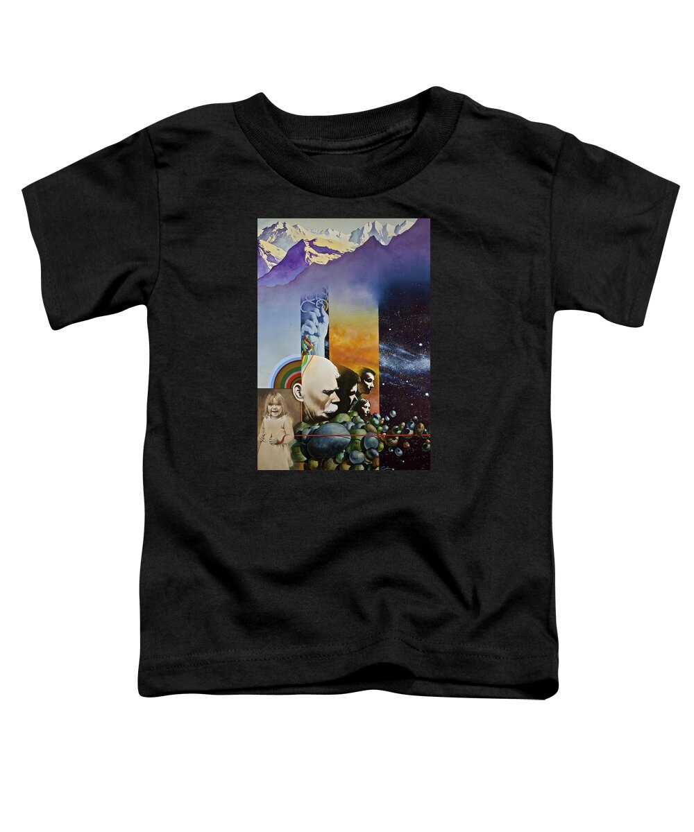 Water Color Toddler T-Shirt featuring the painting Lucid Dimensions by Cliff Spohn