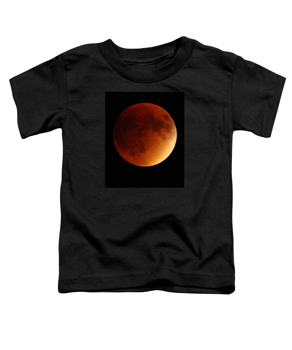 Lunar Toddler T-Shirt featuring the photograph Lunar Eclipse 1 by Coby Cooper
