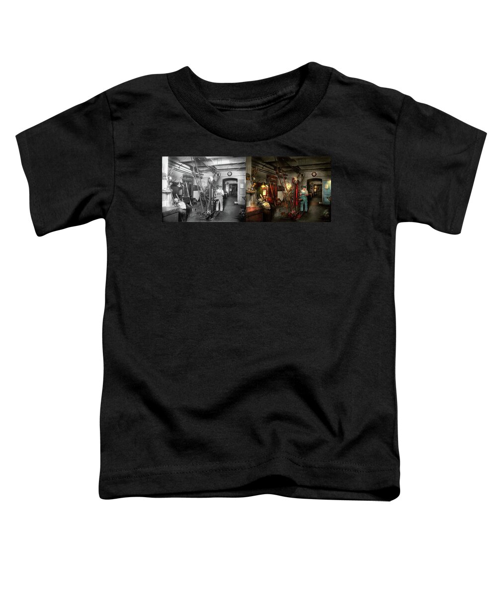 Machinist Toddler T-Shirt featuring the photograph Machinist - Government approved 1919 - Side by Side by Mike Savad