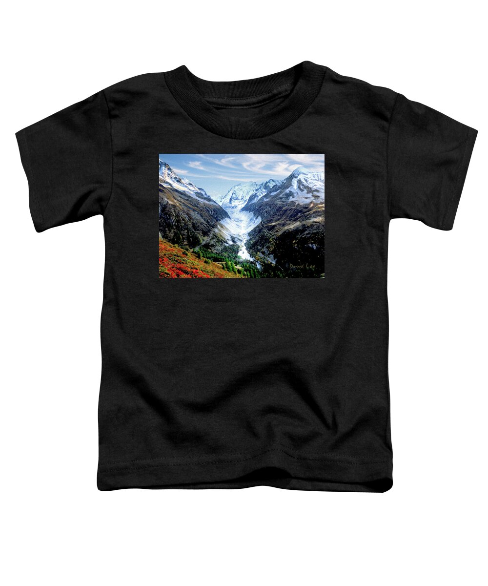 Valley Toddler T-Shirt featuring the mixed media Magnificent Valley by Dave Lee