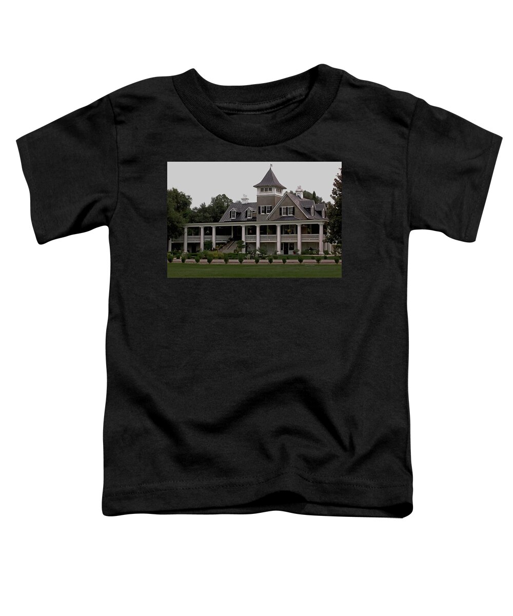 House Toddler T-Shirt featuring the photograph Magnolia Plantation Home by DigiArt Diaries by Vicky B Fuller