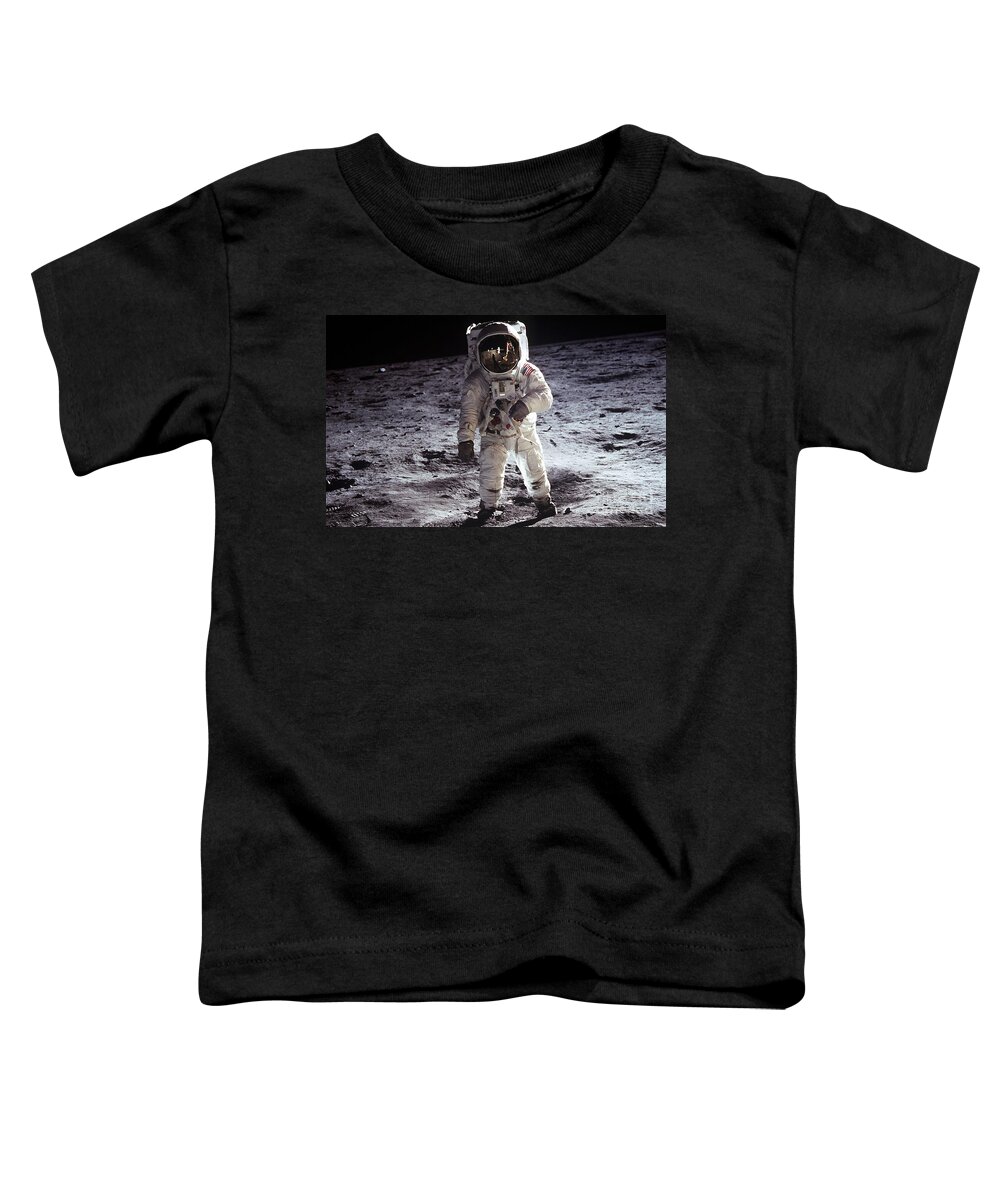Moon Walk Toddler T-Shirt featuring the photograph Man on the Moon 11 by Jon Neidert