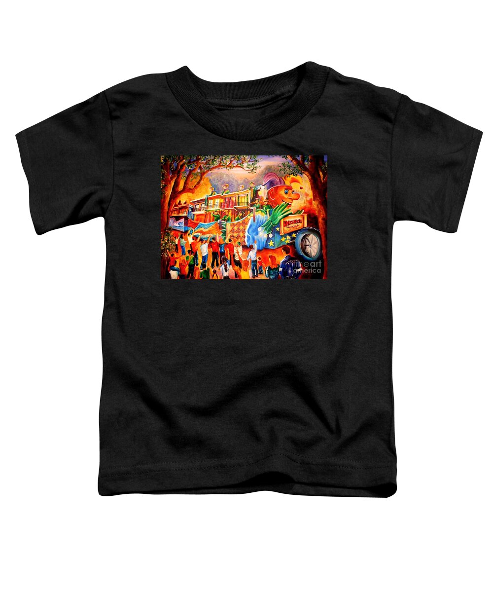 New Orleans Toddler T-Shirt featuring the painting Mardi Gras with Endymion by Diane Millsap