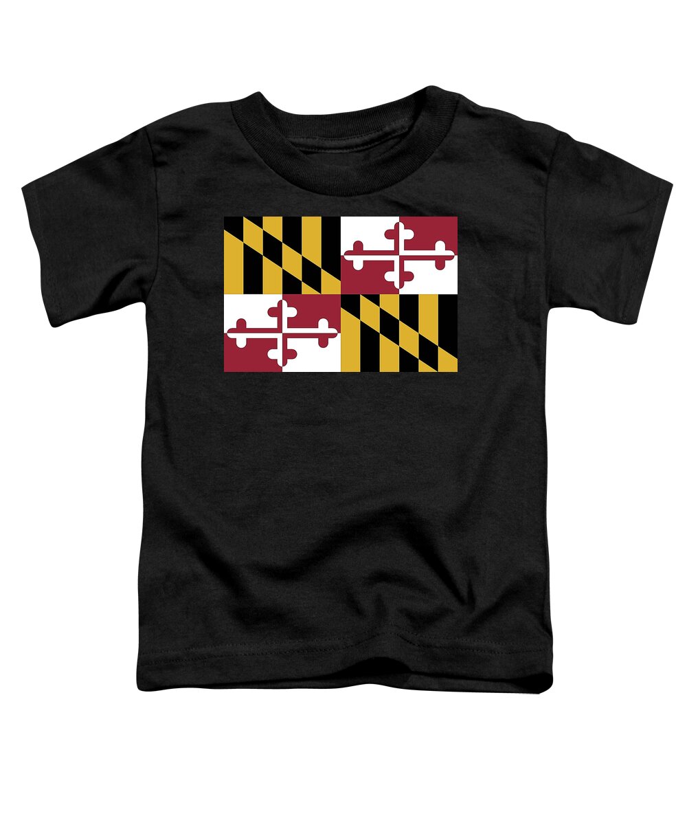 Maryland Flag Toddler T-Shirt featuring the photograph Maryland State Flag by Robert Banach