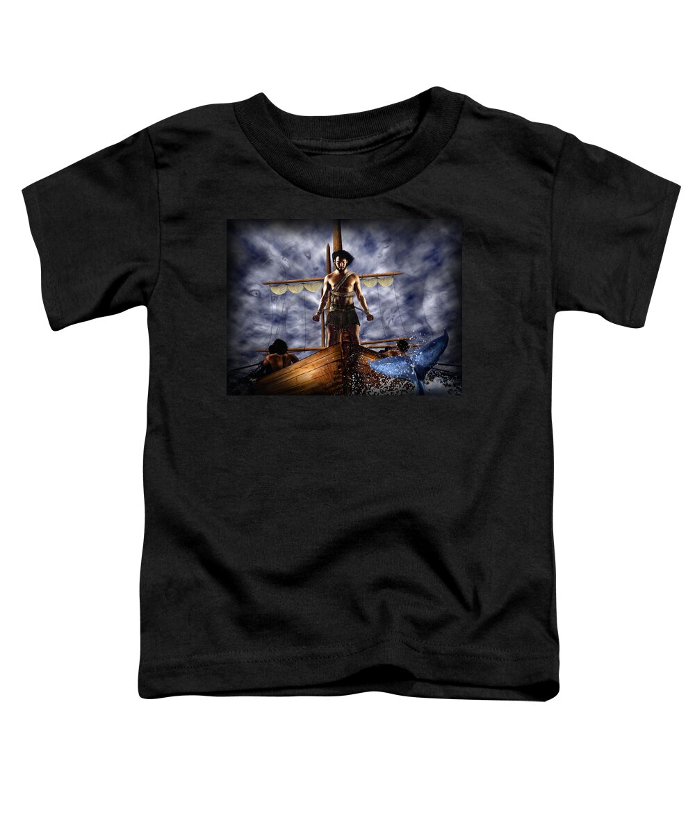 Ulysses Toddler T-Shirt featuring the digital art Mermaids singing by Alessandro Della Pietra