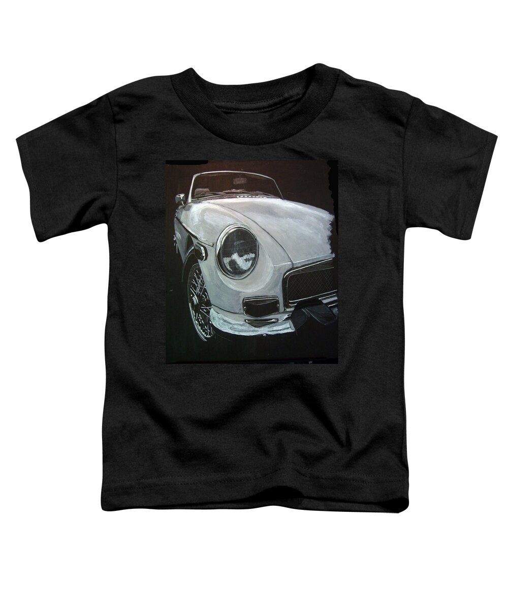 Mgb Toddler T-Shirt featuring the painting MGB by Richard Le Page